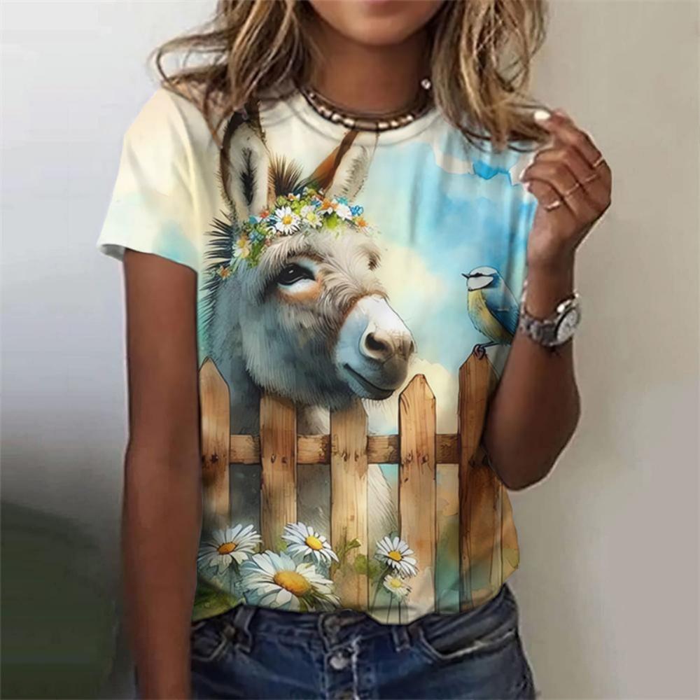 

Girl Clothing Cute Animal Cow Pattern Tops Girls Summer Clothes Short Sleeve T-Shirt Cute Outdoor Streetwear T-Shirt for a Boy S