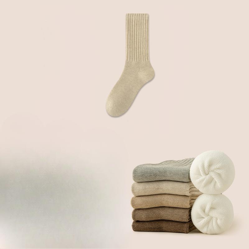 Men's Autumn and Winter Thickened Warm Looped Fleece Sleeping Long Socks