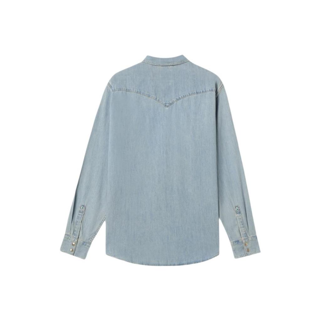 Levis Casual Comfortable Simple French Denim Long Sleeve Shirt Men Shirts 004KH-0000