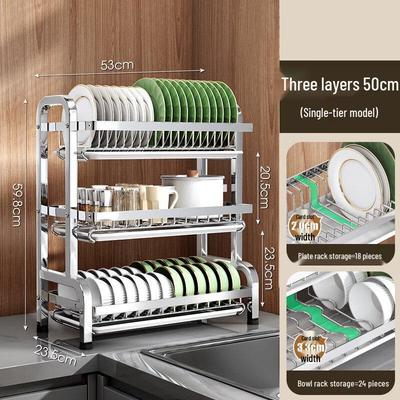 ZISIZ 3-Tier Kitchen Dish Drying Rack