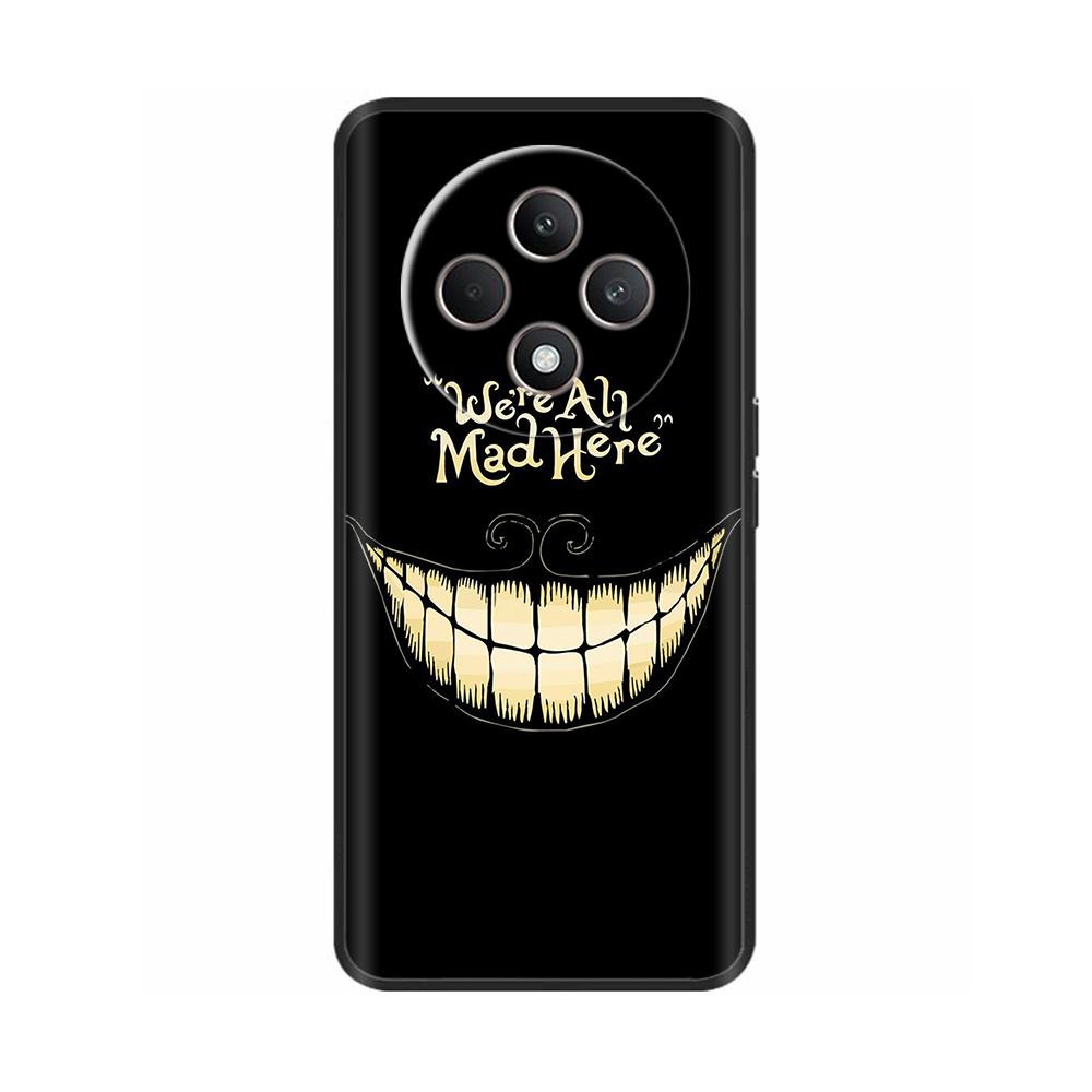 For Oppo Reno 12F 4G Case Reno12 F 5G Shockproof Cover Cute Painted Soft Black Silicone Phone Cases For OPPO Reno12F 4G 5G Coque