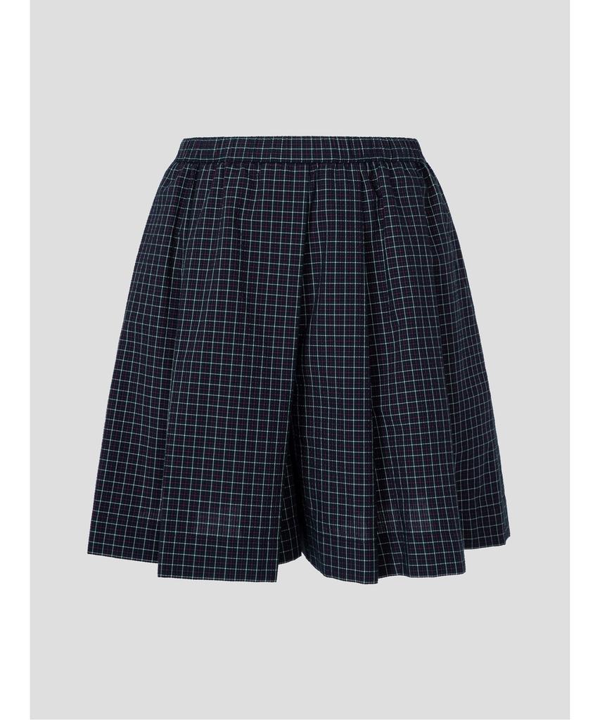 Binpolleidiseu [Hunter] Small Tartan Check Skirt-Like Shorts Navy (Bf6625K02R)