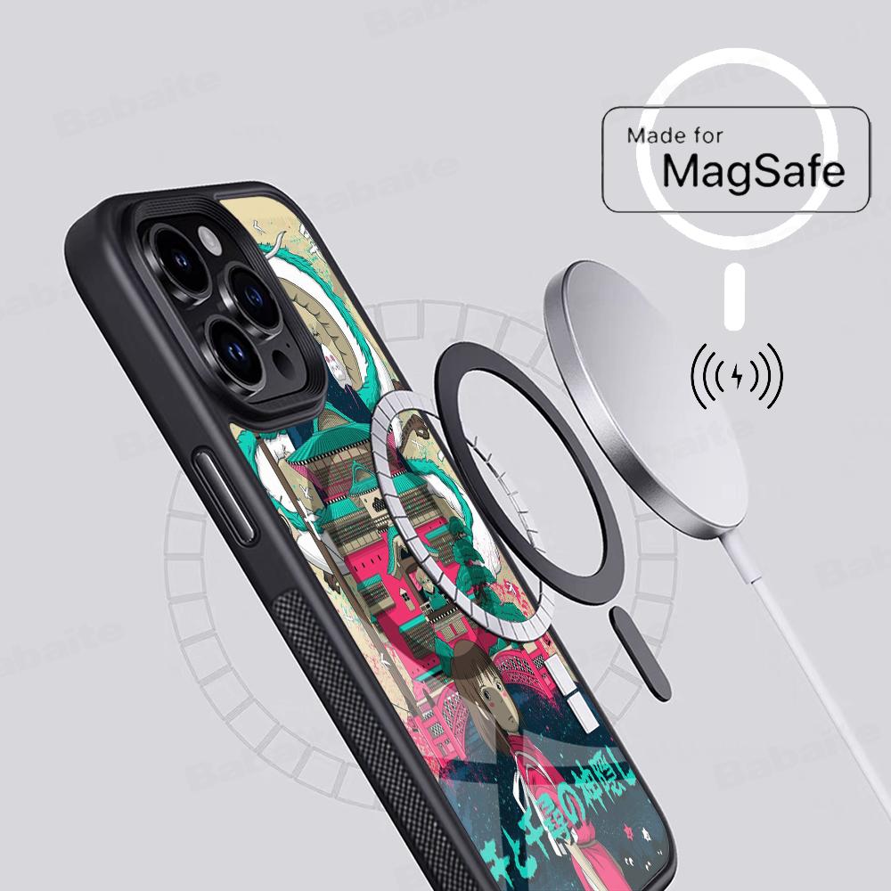 Animated Movie S-Spirited A-Away Phone Case Magnetic For IPhone 16 14 13 12 11 15 Pro Max Plus For Magsafe Wireless Charge Cover