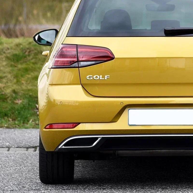 For Volkswagen 1PCS 3D ABS GOLF Car Letter Logo Sticker Tail Bumper Badge Auto Rear Trunk Emblem Styling Accessories For Volkswa