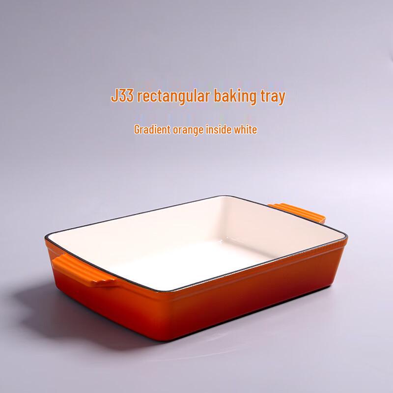 Wutuo Cast Iron Enamel Rectangular Frying Pan
