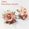 10pcs 3D Dew Drops Artificial Rose DIY Elegant Flower Arrangement  Home Decor