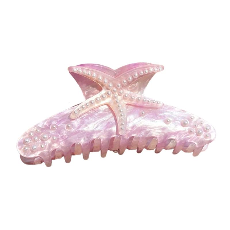 Large Sparkling Rhinestones Clip With Starfishes Design Acrylic Hair Claw For  And Everyday Styling And Special Occasion