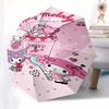 My Melody,Kuromi Automatic Folding Umbrella Simple 8 Rib Design, Bright Cartoon Pattern, Durable Iron Frame, Suitable For Travel, Outdoor, B