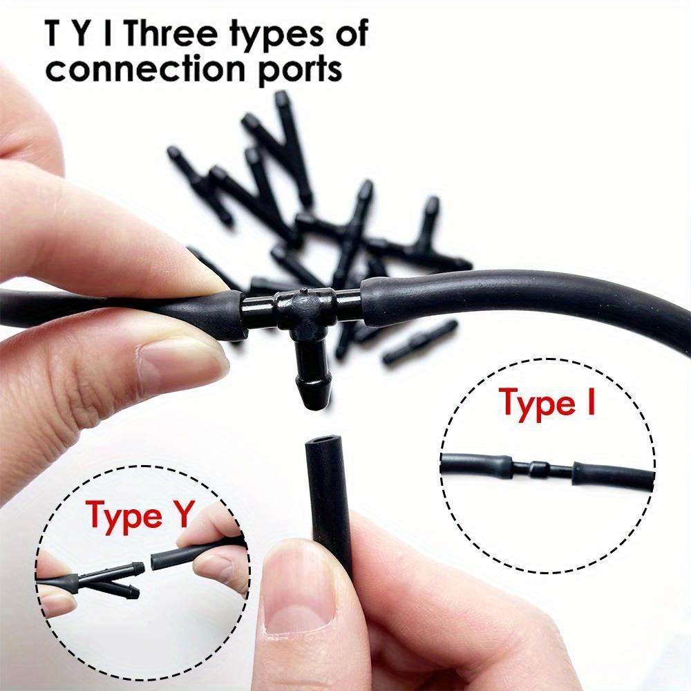 Universal Car Auto Windshield Washer Hose Wiper Blade Pipe Jet Spray Nozzle Water Fluid Tube Joiner Connector Replacement Kit Hoses Windshield Washer
