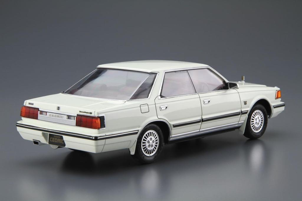 Aoshima Bunka Kyozai Maßstabsmodellauto Serie 58 Nissan Y30 4HT V30E Brougham VIP 1983 Kunststoffmodell 1/24 Nr. Cedric/Gloria