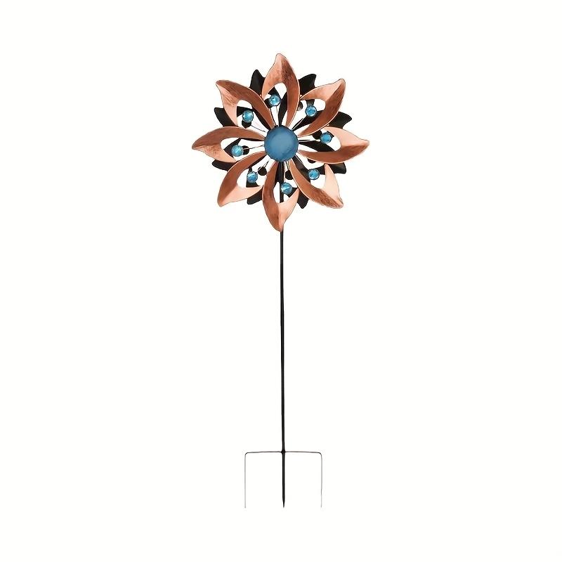 Metal Windmill Decorative Windmill Garden Courtyard Outdoor Windmill Garden Accessory Rotating Windmill Metal Craft Piece коричневый