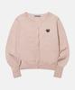 CHICKS Mvk Heart Stitch Mini V-Neck Knit Gray