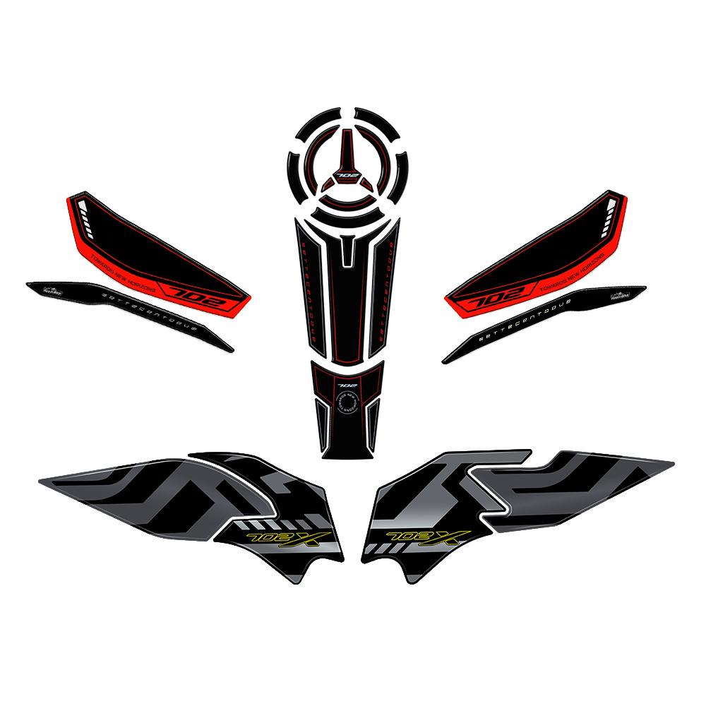 For Benelli TRK 702X 2023 2024 2025 Motorcycle 3D Gel Epoxy Resin Sticker Tank Pad Protection Kit