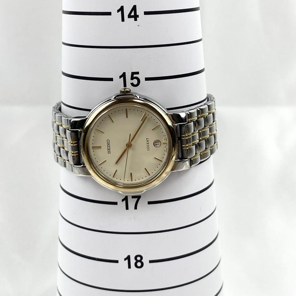 [USED] Operation/Battery SEIKO Lucent Watch Quartz Date Gold