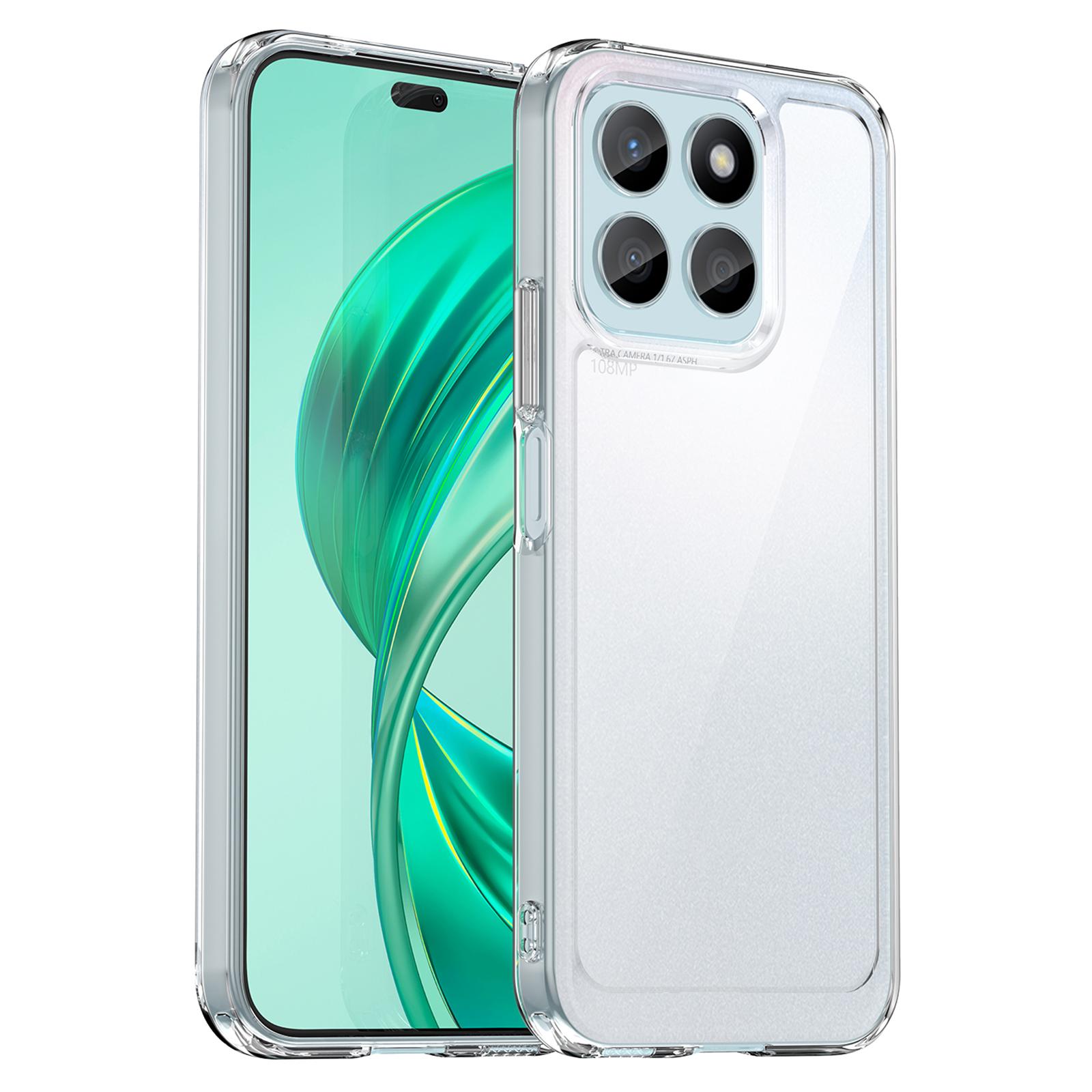 

For Honor X8b 4G Phone Case TPU Frame Clear Acrylic Bump Proof Back Cover Transparent