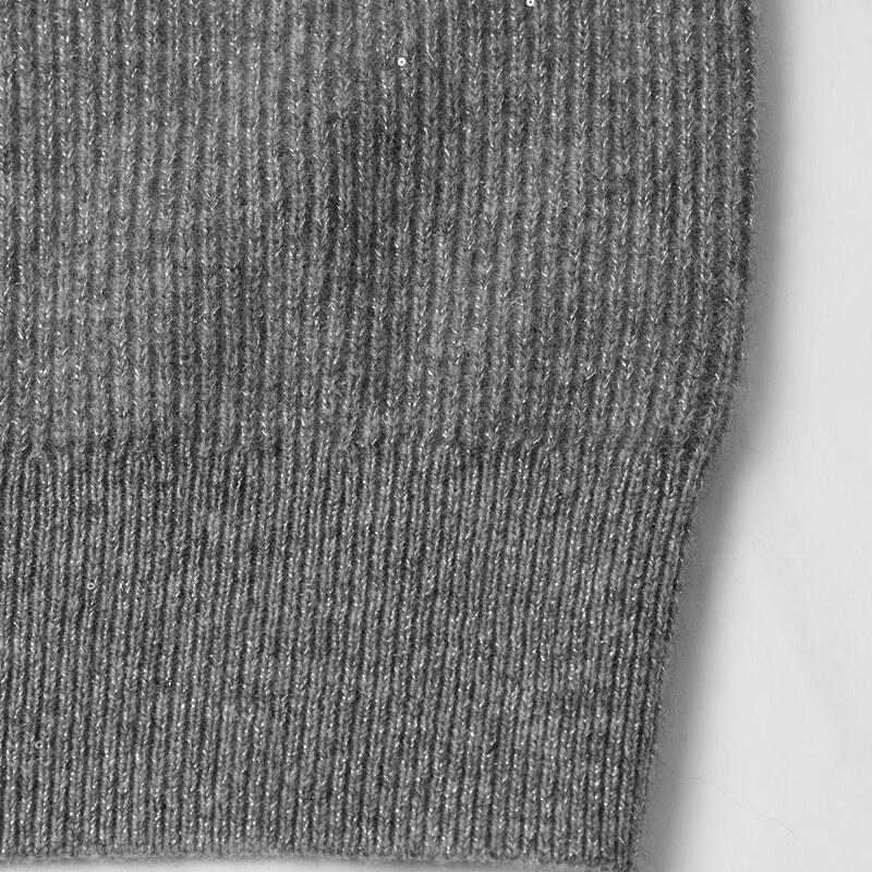 eifini Women's Round Neck Wool Knit Top