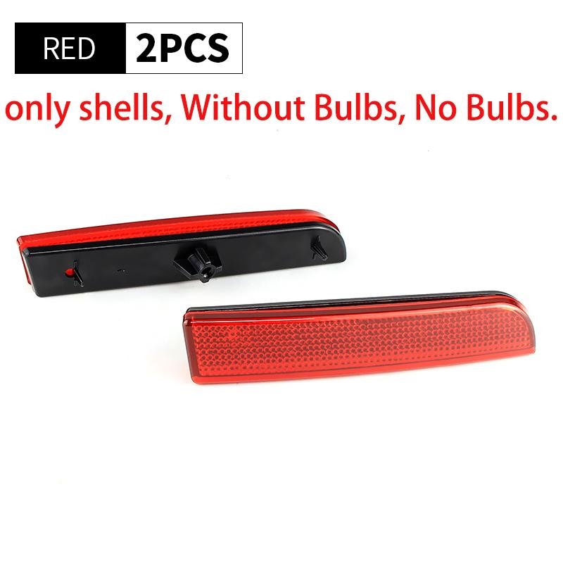 

2PCS Only Shell Rear Bumper Reflector Cover Housing For Mitsubishi Lancer Evolution X Outlander Sport RVR SX Clear/Black/Red
