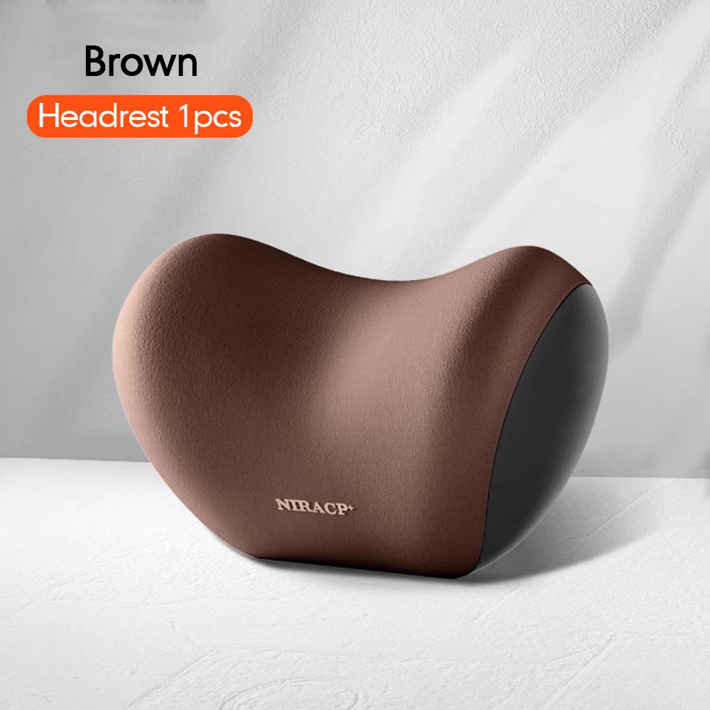 Car Seat Neck Pillow Adjustable Lumbar Support Headrest Waist lumbar Cushion Car Seat Memory Foam Car Travel Interior Accessorie