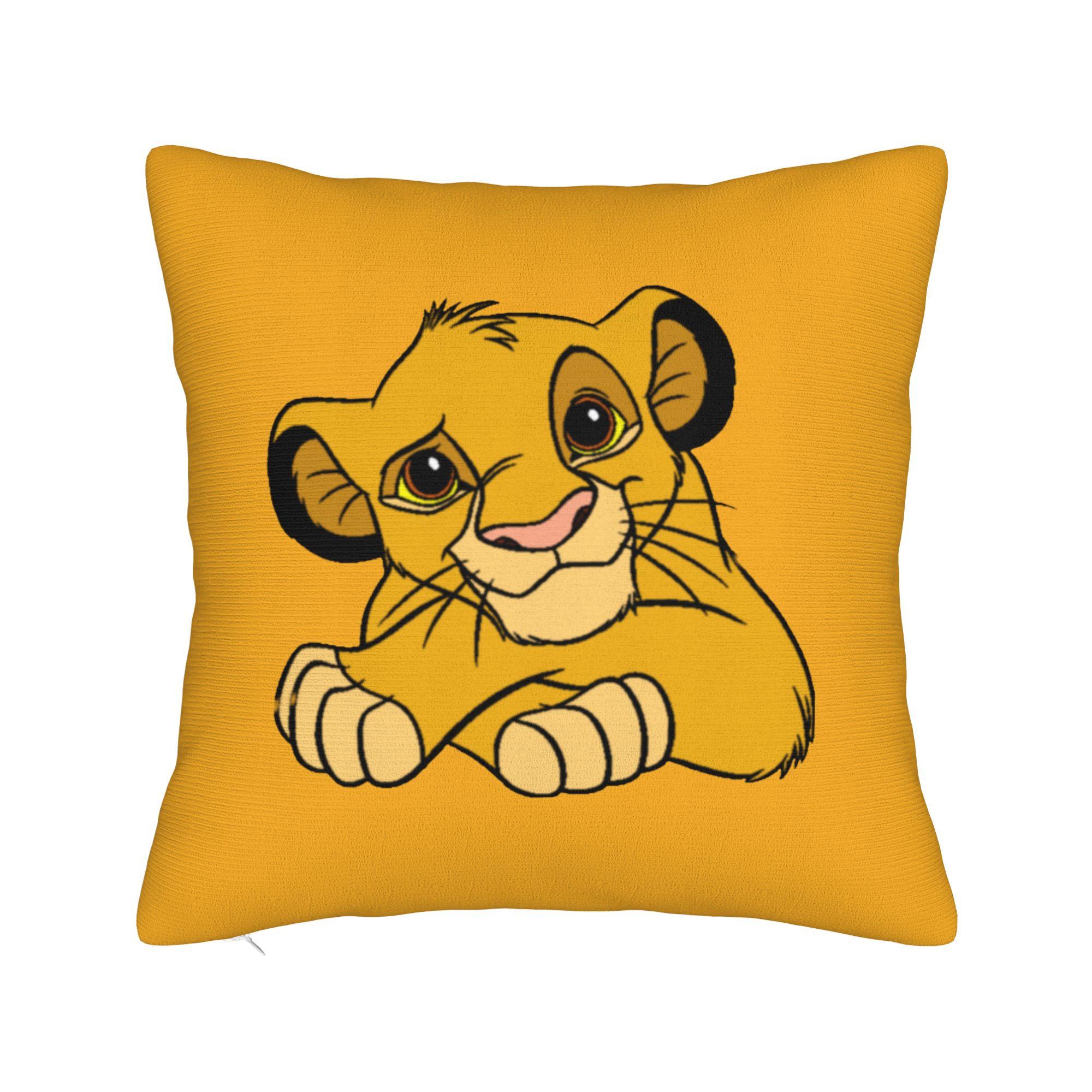 

Lion King Square Pillow Case Polyester Throw Pillow Classic No Worries Simba , Funny Pillowcover Home Decor 45cmx45cm