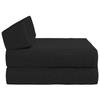 Folding Sofa Bed Black 60 X 70 X 41 Cm Fabric