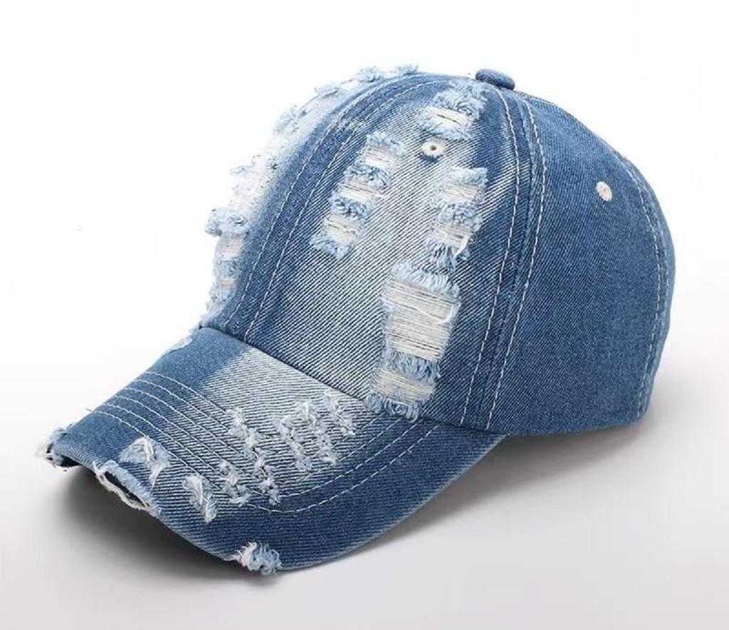 Warm Classic Denim Sports Hiphop Caps Unisex Men Women Distressed Hat Women Men Leisure Ripped Baseball Cap Snapback Hats