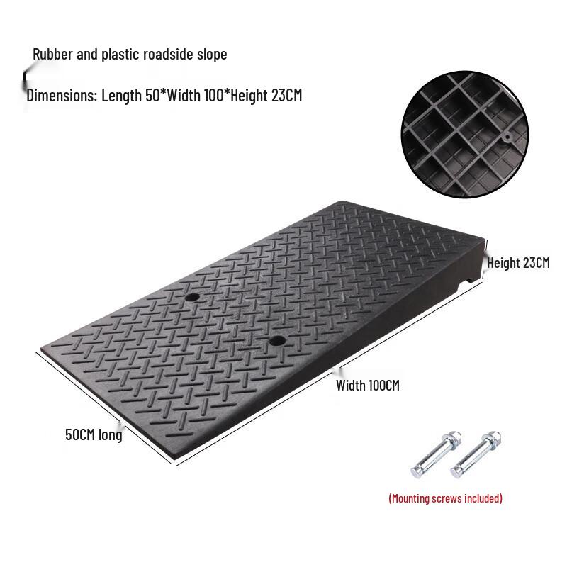 Heavy-Duty Rubber Curb Ramp