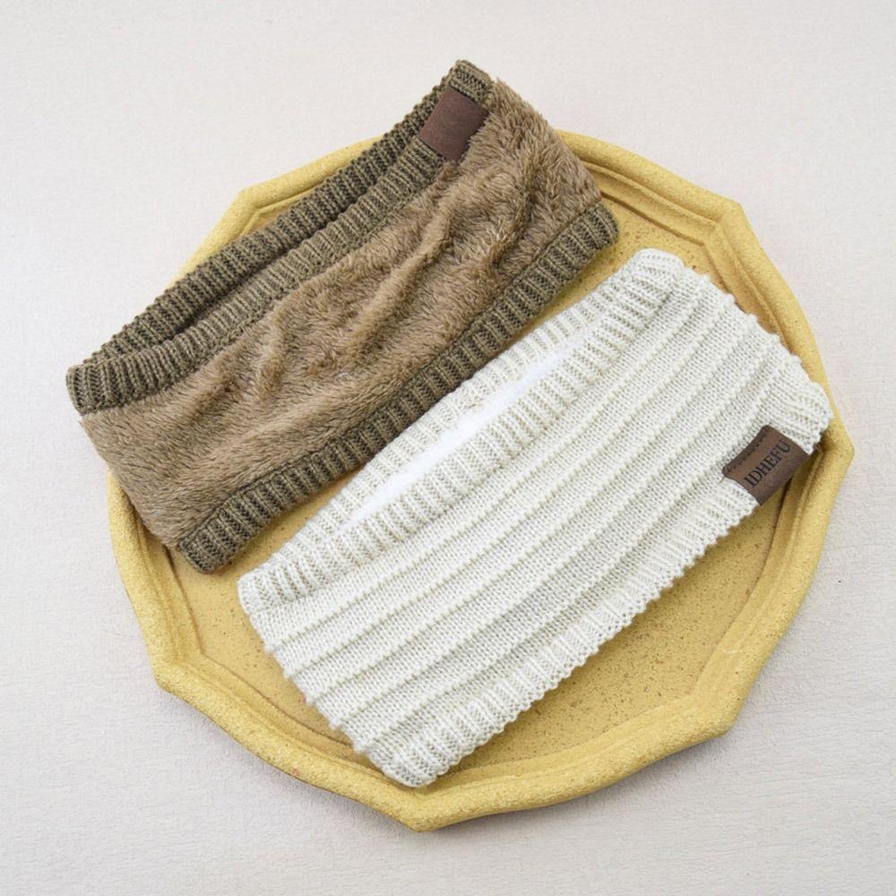 Warm Knitted Headbands Fleece Lining Hair Band Fashion Headscarf Girls