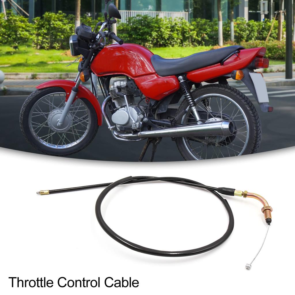 ACROPIX Coated Motorcycle Throttle Cable Wire Line Replacement 101cm Length for Ho nda Compatible with CG125 Black 1 Pcs