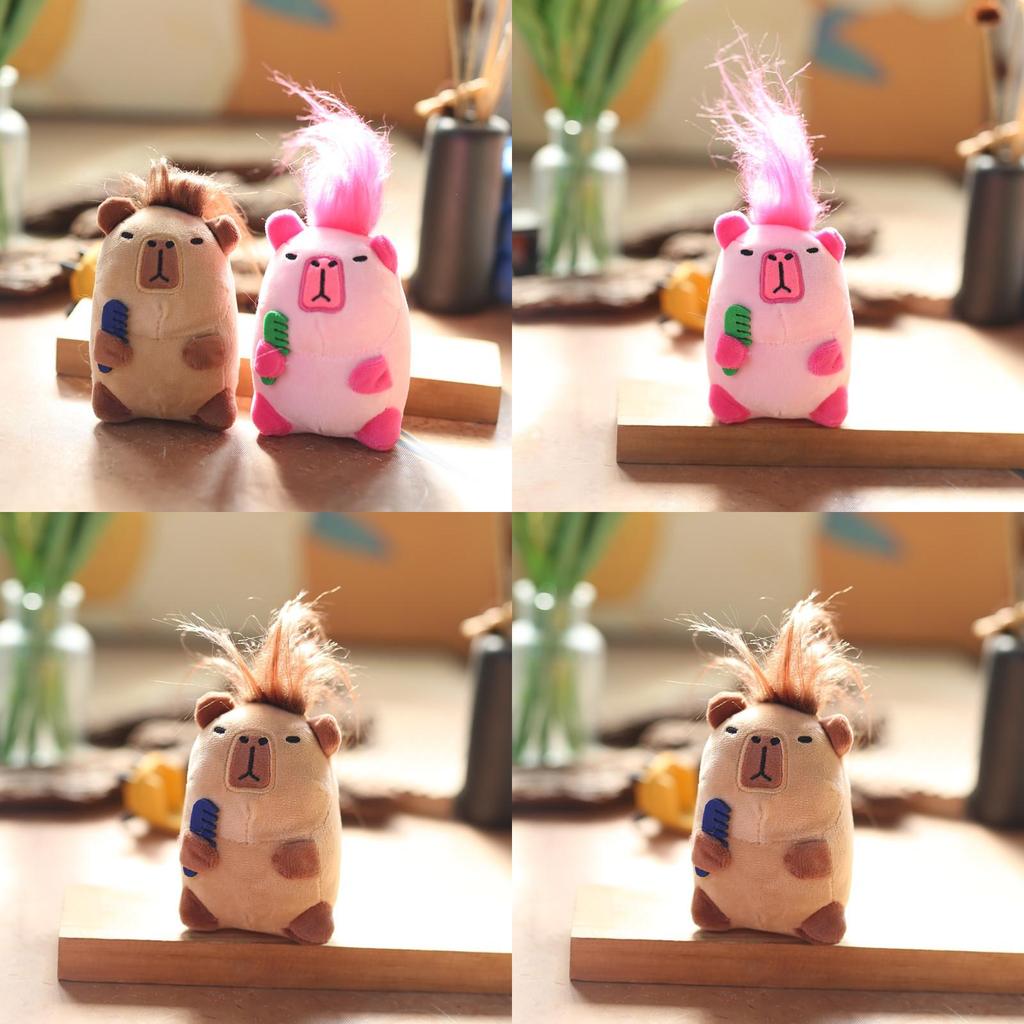 Cute Capybara Plush Keychain With Super Soft Short Pile For Bag Decoration And Gift