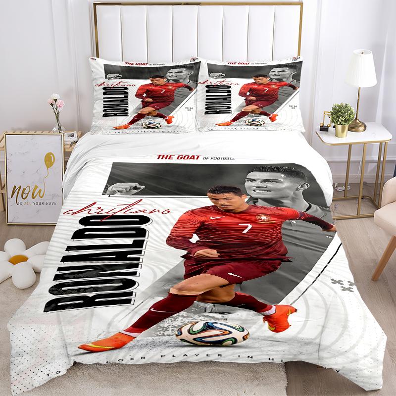 3Pcs Ronaldo'S Football Legacy Bedding Sets For All Sizes New 3D Printed Bed Cover Comforter Duvet Cover Pillowcase Bedroom Decoration