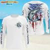 Men's T-Shirt Fishing Pattern Fashion Autumn Long Sleeve Casual Comfortable Boys Top Outdoor Sportswear Children's Clothing
