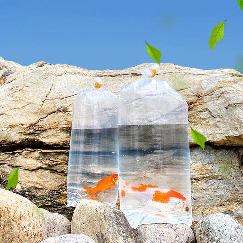 10Pcs Transparent Aquarium Breathing Bags Breather Bags Transport Longlife Fish Shrimp Leak Proof Plastic Packing Bags