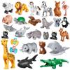 Compatible Lego Large Particle Ocean Animal Building Blocks: Lion, Dolphin, Zebra, Crocodile, Cat Toys.