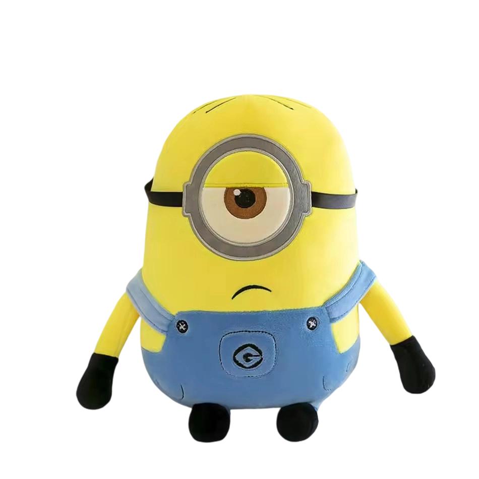 Minions Cute Movie  Periphery Yellow Plush Stuart Stuffed Toys In Jeans Soft Dolls Pillow Decoration Children Birthday Gift