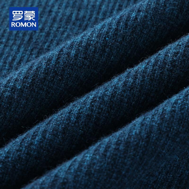 ROMON Men's 100% Cashmere Mock Neck Sweater