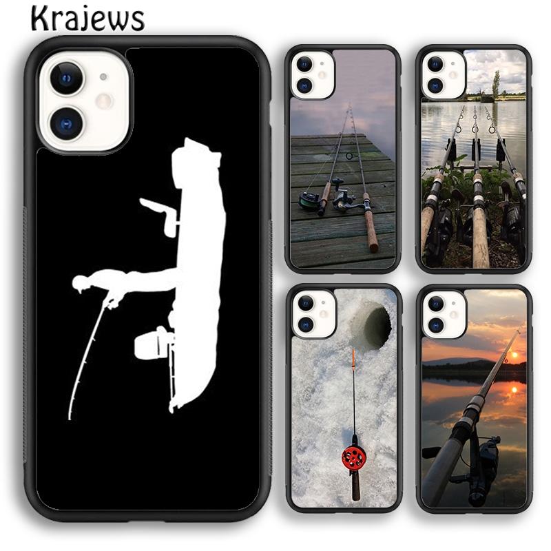 Krajews CAÑAS DE PESCA DE CARPA Funda Suave para Teléfono Para iPhone 17 Air 16 15 14 plus 11 12 13 pro max coque Carcasa Fundas