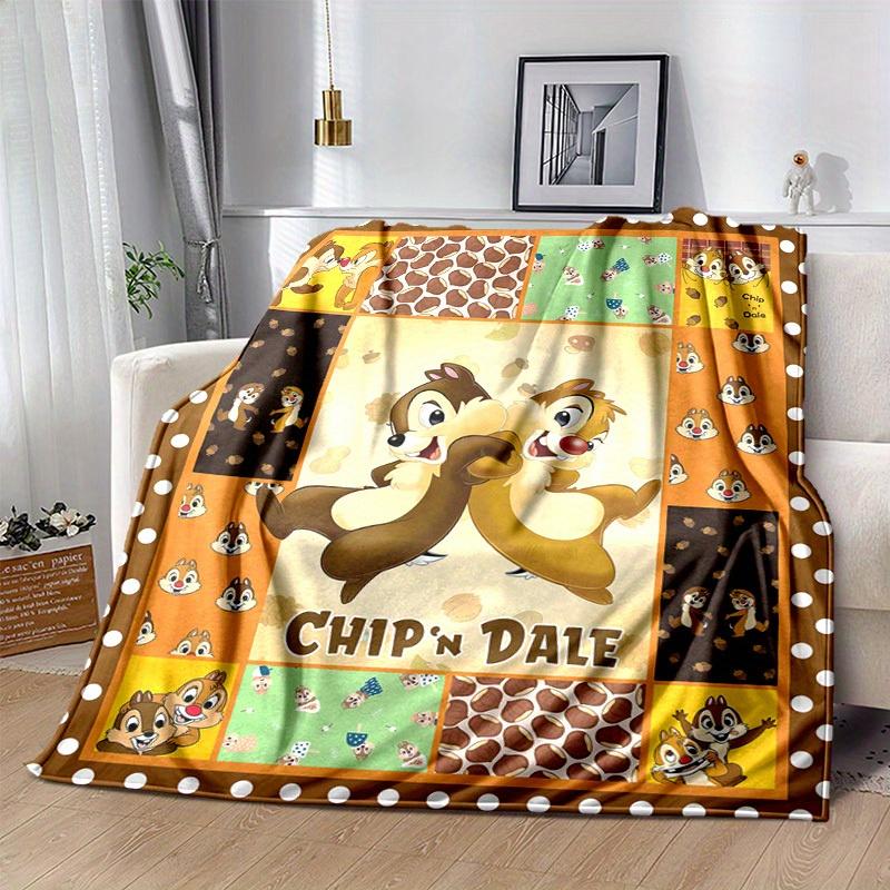 1pc. Cute Chip 'n Dale Patterned Quilt Blanket, Perfect for Home, Office, Outdoor Use & Gift Idea (80x120 inches)