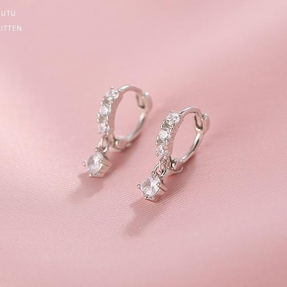 Zircon Ear Cuff Earrings Minimalist Elegant Versatile High-End Cool Hoop Earrings