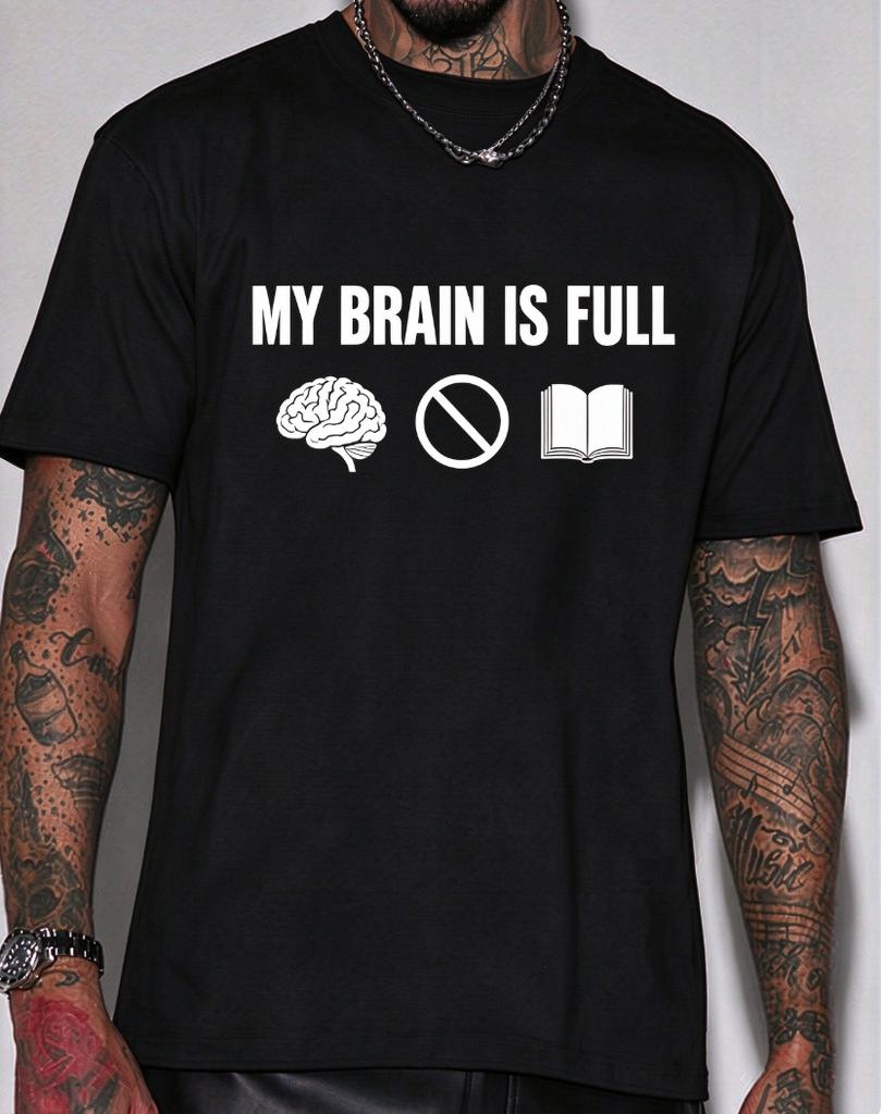 Unisex Lustiges Meme Grafik T-Shirt Low Energy Mode Aufdruck Rundhals Kurzarm Baumwolle Oversized Streetwear Oberteile Für Unisex