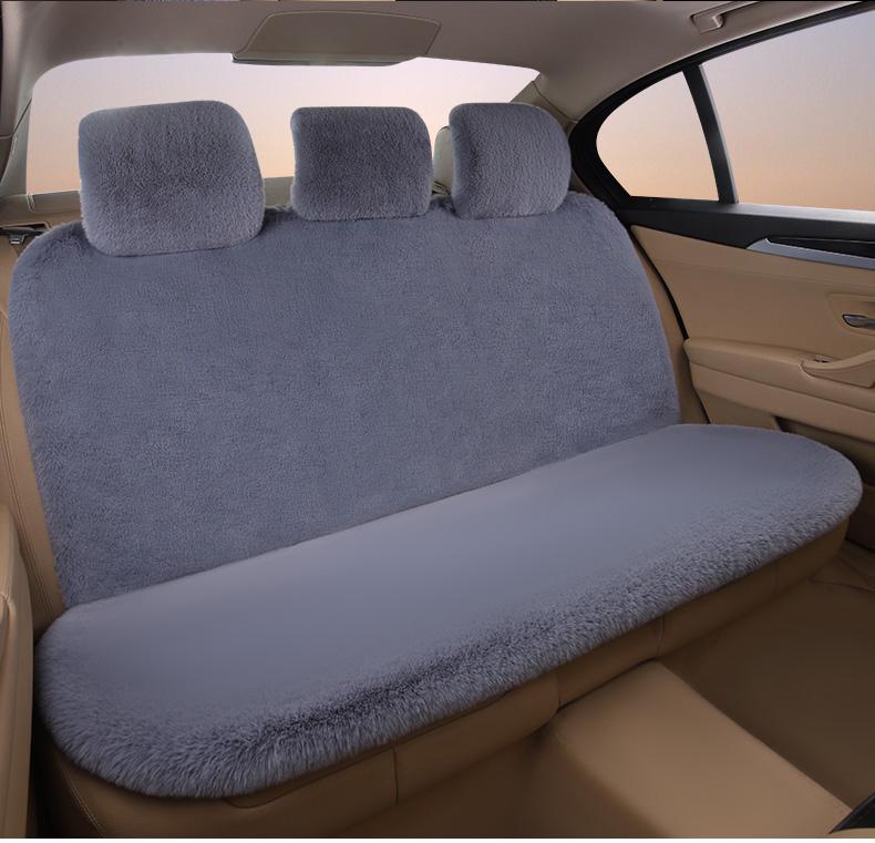 Universal Plush Car Seat Cushion: Thick, Warm Winter Rabbit Fur Cover
