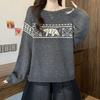 Navava Cozy Nordic Pattern Bear Jacquard Long Sleeve Knit Nk3208