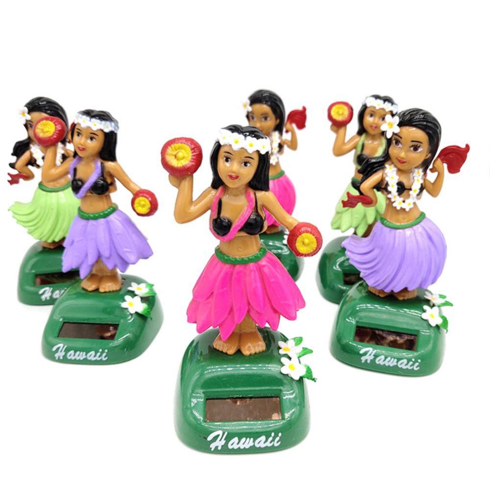 Girl Hula Dancer Shaking Head Doll Dancing Hula Girl Solar Swinging Doll Swinging Hawaiian Girl
