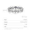 Fashion Classic Cubic Zirconia Jewelry Real 925 sterling silver Love Hearts Ring Eternity Simulated Ring Bands Jewelry