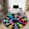 1pc Kaleidoscope Pattern Chair Carpet for Office Non-Slip, Machine Washable Rug for Office, Room - Holiday Decor, Machine Made Yy251016037