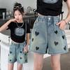 Summer Girls' Denim Shorts Loose Summer Pants Versatile Jean Children's Shorts Thin Shorts