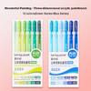 54/6 Colors Acrylic Gel Pen Languo 1.0mm 3D Marking Hand Account Drawing Pen Student Writing Painting Pen Office School Supplies