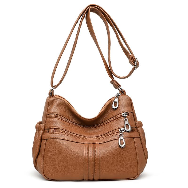 Texturierte Damentasche lässige Mode mehrschichtige Umhängetasche