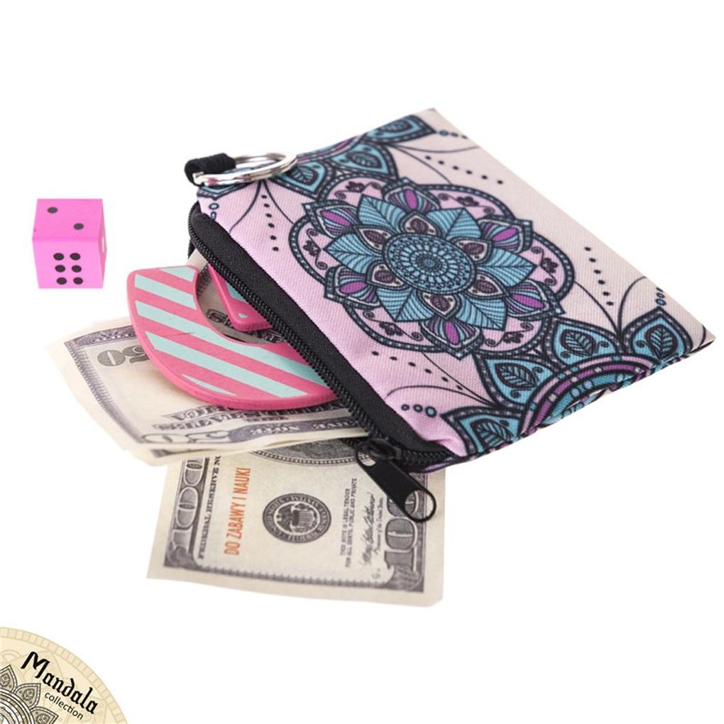 Schlüsseletui Beutel Digitaldruck Polyester Geldbörse Hilfreich Exquisite Beutel Praktischer ple Stil Stechapfelmuster Münzgeldbörse