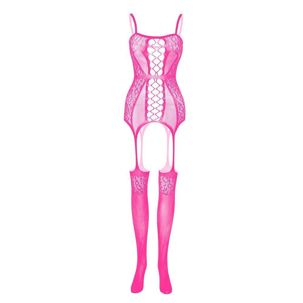 Fish Net Open Crotch One-piece Teddies Bodysuit Crotchless Body Suit Lingerie BodyStockings Plus Size Body Stocking Underwear for Women Sexy Costumes