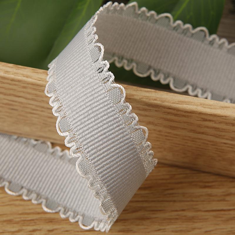 5Yards Picot Edge Ribbon Grosgrain Ribbon with Fine Loops for Clothing Sewing Gift Wrapping DIY Hair Bows Hat Decor Craft Supply